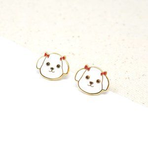Handcrafted Maltese Enamel Stud Earrings